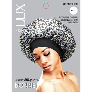 Leopard Spots Silk. Bonnet Size L-XL